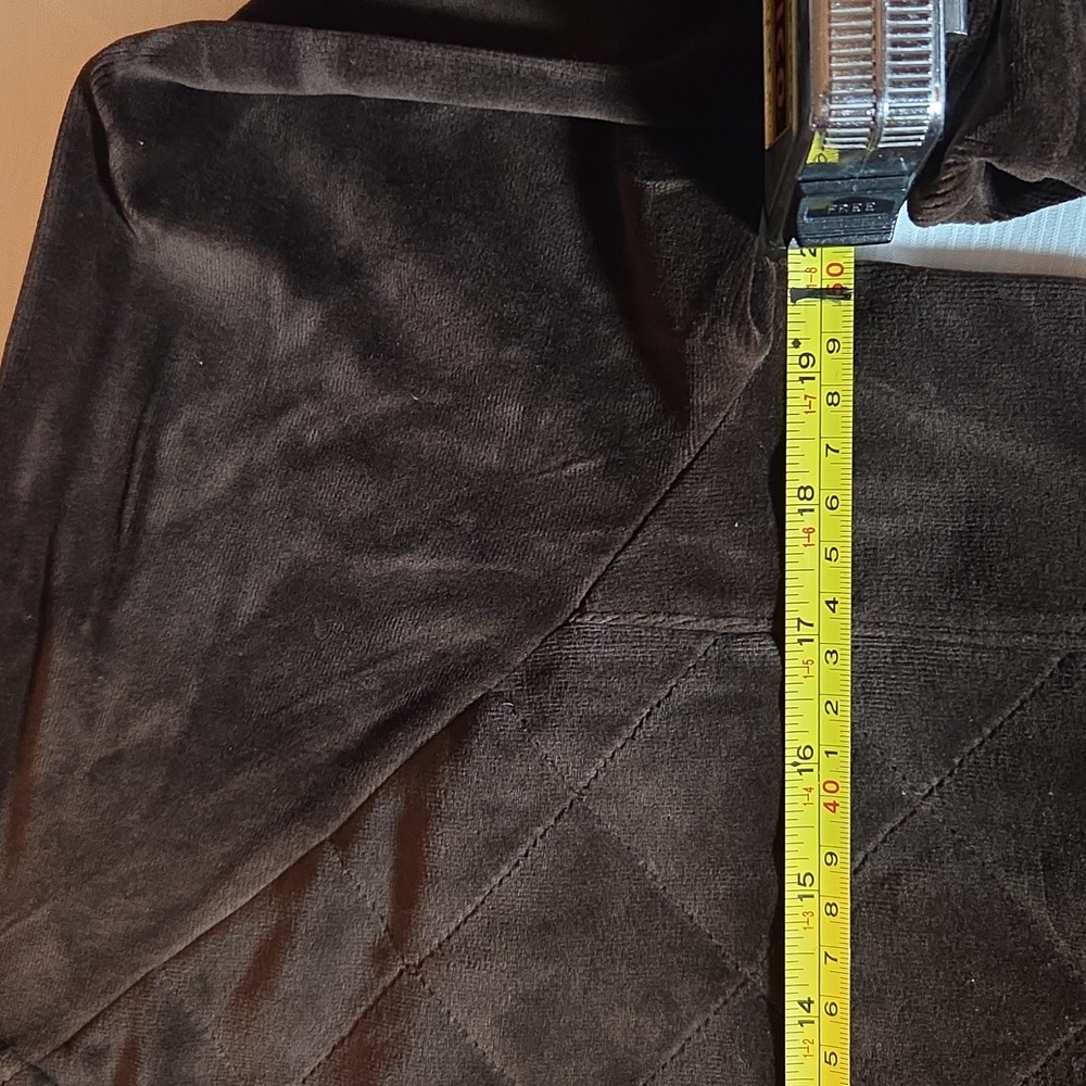 LAUREN Ralph Lauren Brown Quilted Bomber Jacket Velvet,SIZE M - Picture 8 of 10